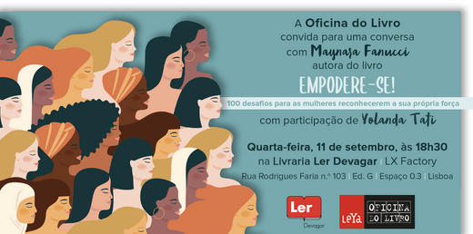 Cartaz 1 Empodere-se! Yolanda Tati à conversa com Maynara Fanucci 11 Setembro 2019 Ler Devagar - Oficina do Livro Lisboa