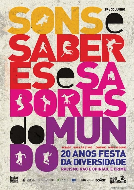 Cartaz 12.ª Festa da Diversidade 29- 30 Junho 2019 Lisboa