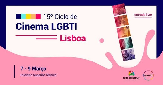 Cartaz 15.º Ciclo de Cinema LGBTI em Lisboa 7-9 Março 2019