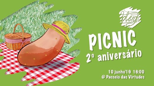 Cartaz 2º Aniversário Blergh - PicNic Convívio 10 Junho 2019 Porto