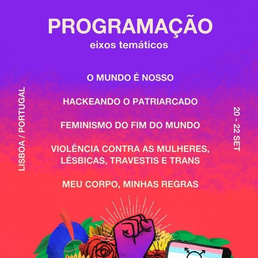 Cartaz 2 ELLA - Encuentro Latino Americano de Feminismos 20, 21 e 22 Setembro 2019 Casa Ninja Lisboa e Casa do Brasil