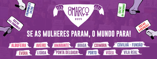 Cartaz 2 SE AS MULHERES PARAM O MUNDO PARA! Greve Feminista 2019-03-08