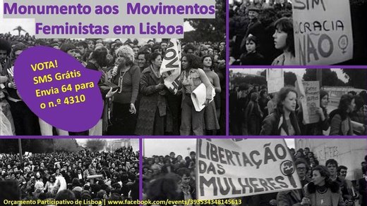 Cartaz 2 Vota 64 - Monumento aos Movimentos Feministas em Lisboa ate 28 Abril 2019