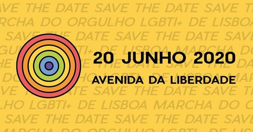 Cartaz 21.ª Marcha do Orgulho LGBTI+ de Lisboa 20 Junho 2020
