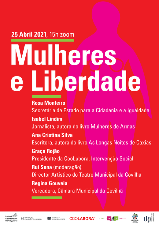 Cartaz 25 Abril 2021 Mulheres e Liberdade Zoom Portugal