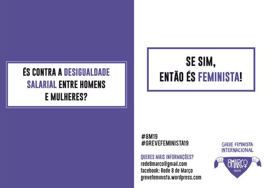 Cartaz 4 Greve Feminista Internacional - 8 MARÇO 2019