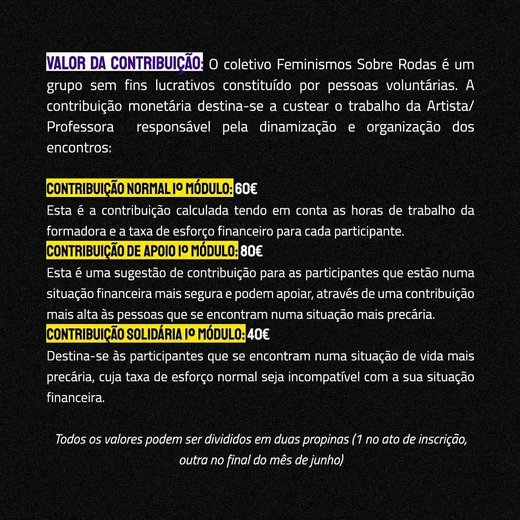 Cartaz 6 Curso de Teatro Livre e Feminista Feminismos Sobre Rodas Porto e Aveiro 2021