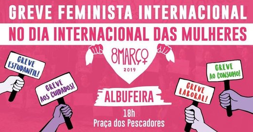 Cartaz Albufeira | Concentração - Greve Feminista Internacional 2019