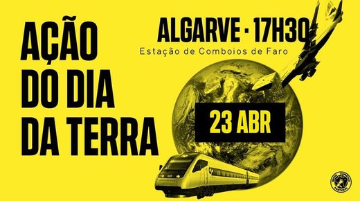 Cartaz Algarve - Ação do Dia da Terra Greve Climática Estudiantil 21 abril 2021 Portugal