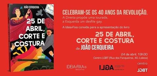 Cartaz Apresentação do livro "25 de abril, corte e costura" 24 Abril 2019 Lisboa