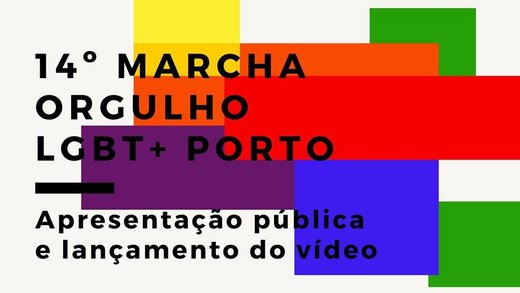 Cartaz Apresentação pública 14º Marcha Orgulho LGBT Porto 1 Julho 2019