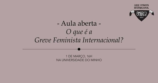 Cartaz Aula aberta O que é a Greve Feminista Internacional 2019-03-01