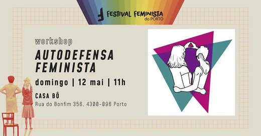 Cartaz Autodefesa Feminista 12 Maio 2019 Festival Feminista do Porto