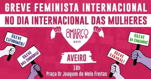 Cartaz Aveiro | Concentração Greve Feminista Internacional 2019