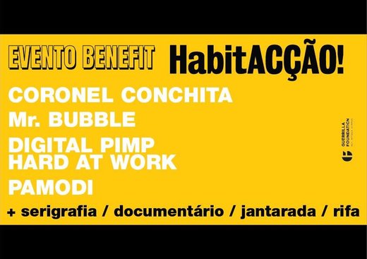 Cartaz Benefit Festival HabitACÇÃO 6 Agosto 2019 Lisboa