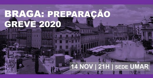 Cartaz Braga | Reunião de Preparação da Greve 2020 14 novembro 2019