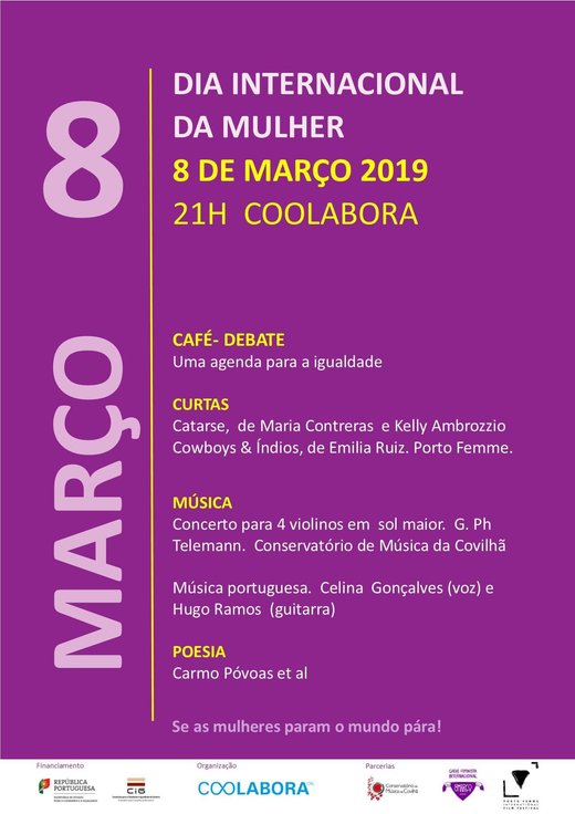Cartaz Café-Concerto I Dia Internacional da Mulher 2019- Covilhã