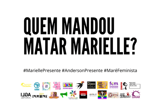 Cartaz Campanha online de homenagem Quem mandou matar Marielle 14 Março 2020 Portugal Marielle Presente!