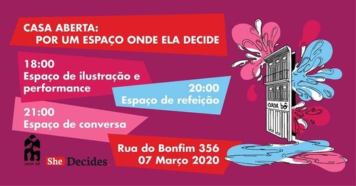 Cartaz Casa Aberta: She Decides 7 Março 2020 Porto