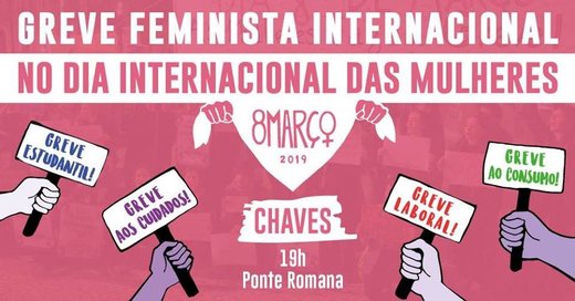 Cartaz Chaves | Concentração - Greve Feminista Internacional 2019-03-08 Chaves