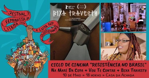 Cartaz Ciclo de Cinema "Resistência no Brasil" em três filmes 10 de Maio de 2019 Lisboa