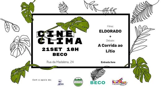 Cartaz CineClima // BECO 21 Setembro 2019 Mobilização Global pelo Clima Lisboa