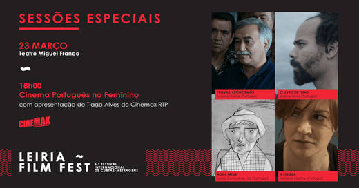 Cartaz Cinema Português no Feminino 23 Março 2019 Leiria Film Fest