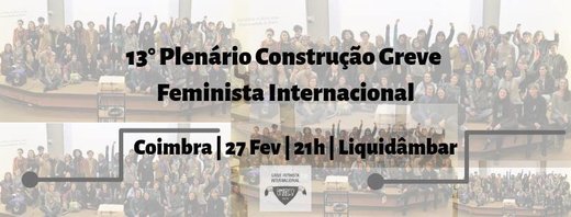 Cartaz Coimbra | 13° Plenário Construção Greve Feminista Internacional 2019-02-27