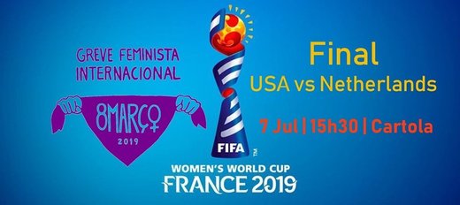 Cartaz Coimbra | Final Mundial Futebol Feminino 2019 7 Julho