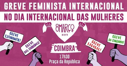 Cartaz Coimbra | Manifestação - Greve Feminista Internacional 2019