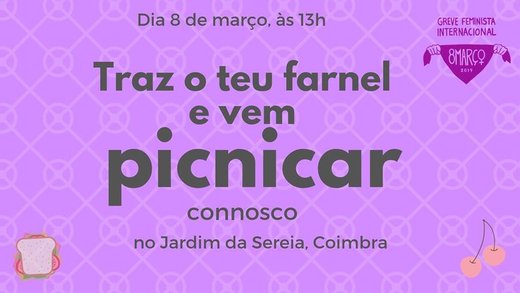 Cartaz Coimbra | Picnic Greve Feminista Internacional 2019-03-08