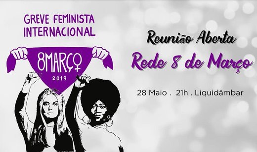 Cartaz Coimbra| Reunião Rede 8 de Março 28 Maio 2019