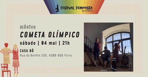 Cartaz Cometa Olímpico 4 Maio 2019 Festival Feminista do Porto
