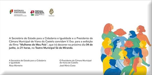 Cartaz Convite- filme «Mulheres do Meu País» em Viana do Castelo 4 Junho 2019