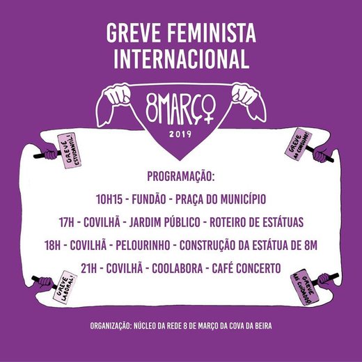 Cartaz Cova da Beira | Greve Feminista Internacional 2019-03-08