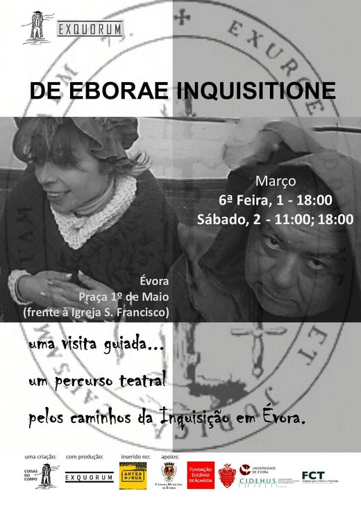 Cartaz De Eborae Inquisitione, uma visita pelos caminhos da Inquisição 1-2 Março 2019