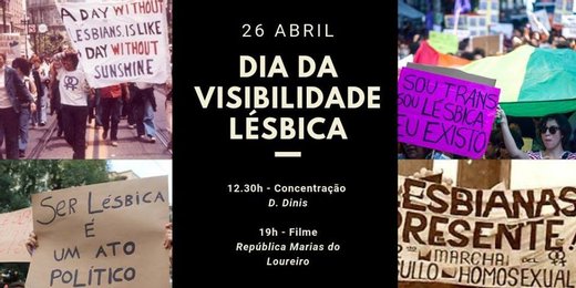 Cartaz Dia da Visibilidade Lésbica 26 Abril 2019 Coimbra