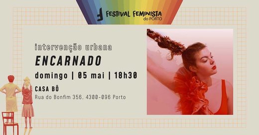 Cartaz Encarnado 5 Maio 2019 Festival Feminista do Porto