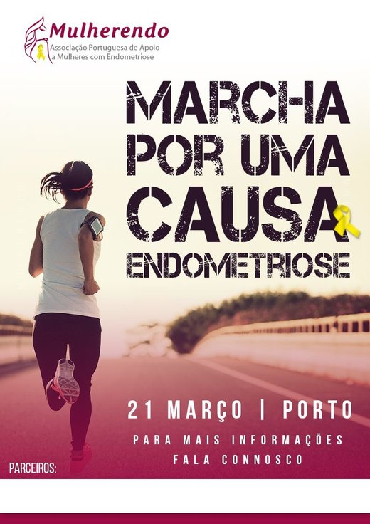 Cartaz EndoMarcha 2020 - Porto 21 março 2020