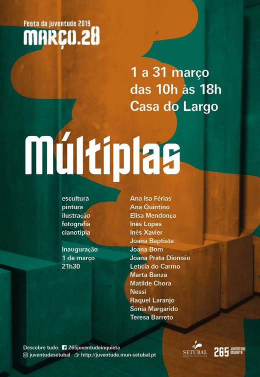 Cartaz Exposição "Múltiplas" - Casa do Largo 1 a 31 Março 2019 Setúbal