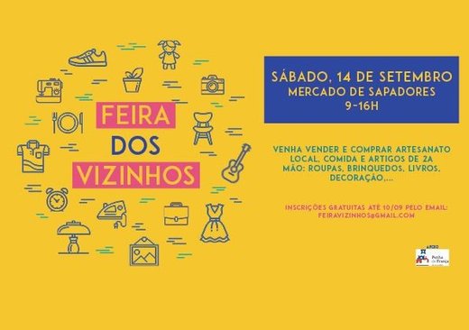 Cartaz Feira Popular dos Vizinhos - Lisboa 14 Setembro 2019 Festival Habitacção