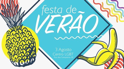 Cartaz Festa de Verão do Centro LGBT 3 Agosto 2019 Lisboa