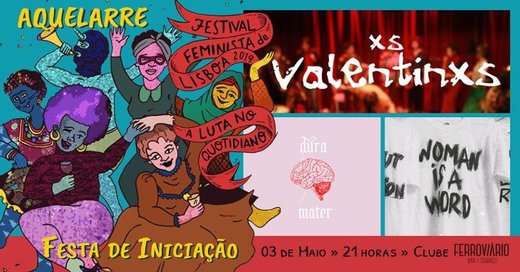 Cartaz Festa - "Festa de iniciação Aquelarre" (abertura do FFLx 2019) 3 de Maio 2019 Lisboa