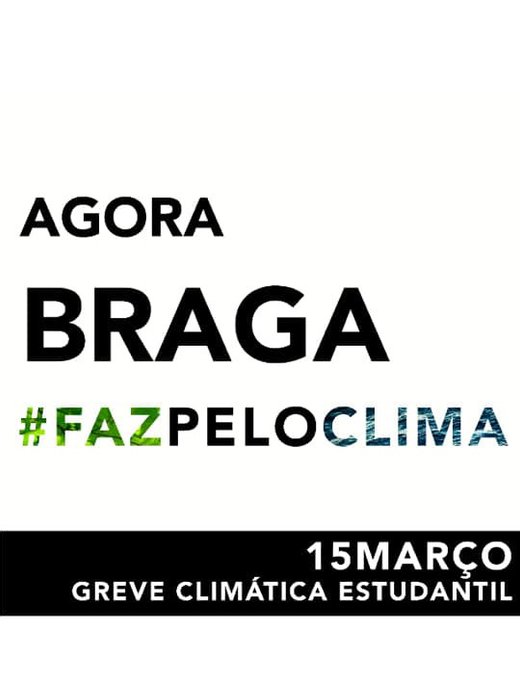Cartaz Greve Climática Estudanti 15M - Braga 2019