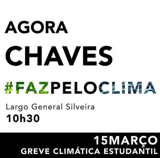Cartaz Greve Climática Estudantil - Chaves 15M 2019