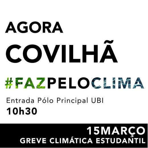 Cartaz Greve Climática Estudantil - Covilhã 15M 2019