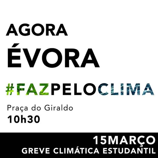 Cartaz Greve Climática Estudantil - Évora 15M 2019