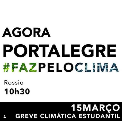 Cartaz Greve Climática Estudantil - Portalegre 15M 2019