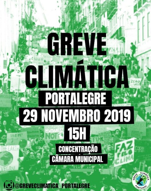 Cartaz Greve Climática Estudantil- Portalegre 29 Novembro 2019