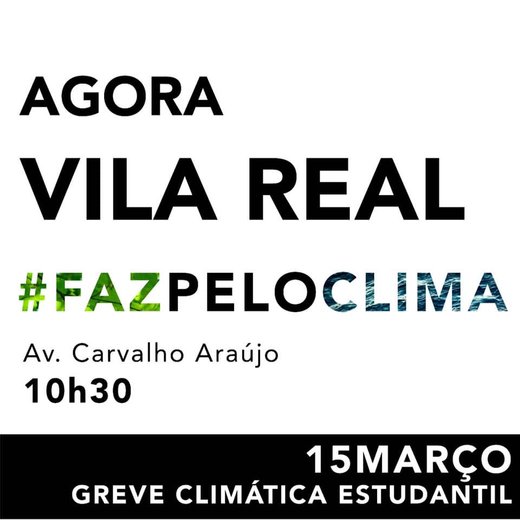 Cartaz Greve Climática Estudantil - Vila Real 15M 2019